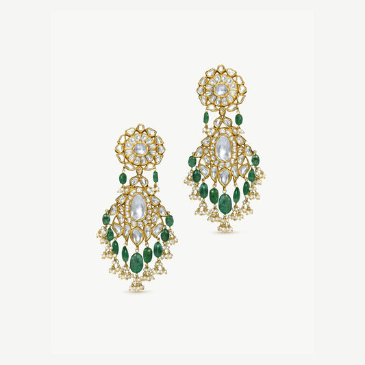 Kundan Earrings With Beads